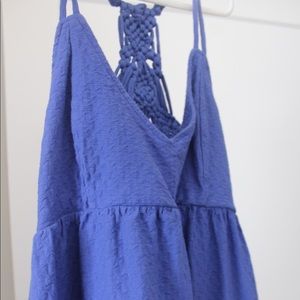 Beachy Tank Dress with Knit Back